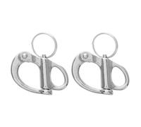 AUTSUPPL Mousqueton à Vis INOX 2Pièces Manille à Œillet Pivotant à Dégagement Rapide Acier Inoxydable Compact et Portable pour Chaîne et Porte-Clés