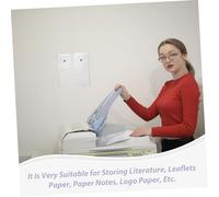 AUTSUPPL Organisateur Mural Transparent pour Documents Plastique Porte-dossiers Pratique pour Bureau Rangement Suspendu pour Brochures et Magazines Trieur Compartiments Multifonctionnel