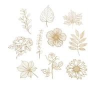 AUTSUPPL Papier Dentelle Décoratif Ajouré Doré 10 Feuilles, Matériel Scrapbooking Créatif pour Loisirs Manuels, Design Festif, Usage Carnet et Album, Noël et Présents, Dimensions Compactes