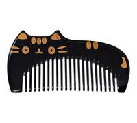 AUTSUPPL Peigne à Dents Larges en Corne Naturelle Forme Chat Rose, Peigne Multifonction Portable pour Garçon et Filles, Démêlant Doux sans Électricité Statique, Outil Coiffure Soin Cuir