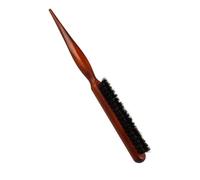 AUTSUPPL Peigne à Trois Rangées Poils de Sanglier Naturels Brosse à Cheveux Ergonomique pour Coiffure et Soin Adapté à Tous Types et Longueurs de Cheveux Outil Professionnel de Styling et