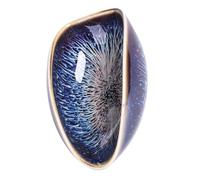 AUTSUPPL Pelle à Thé en Céramique Bleue Design Unique, Versement Fluide, Accessoire Créatif pour Maison et Hôtel, pour Service à Thé Élégant