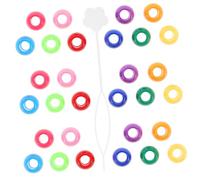 AUTSUPPL Perles à Cheveux pour Tresses Garçon et Filles Couleurs Lumineuses Perles Acrylique Grandes Ouvertures Décoration Extensions Dreadlocks Fête