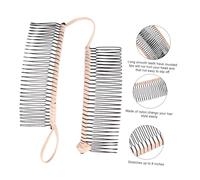 AUTSUPPL Pince Cheveux Banane Beige Dents Peigne Latéral Antidérapant Accessoire Coiffure Femmes Élégant Et Léger Pour Chignon Quotidien