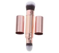 AUTSUPPL Pinceau de Maquillage Rétractable Double-embout Rose Doré Brosse Blush et Correcteur Poils Doux Anti-chute Outil Cosmétique Multifonction pour Fond de Teint et