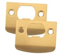 AUTSUPPL Plaque De Verrouillage Gâche De Porte En Acier Inoxydable d Type, Couleur Dorée, Kit 2 Pièces, Compatible Serrure De Porte En Bois, Installation Facile, Usage Sécuritaire