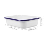 AUTSUPPL Plat à Four Émail Résistant Chaleur Plateau de Cuisson Multifonction pour Restaurant et Usage Domestique Surface Lisse Facile à Nettoyer Dimensions Bac de Rangement Alimentaire