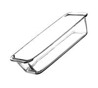 AUTSUPPL Plat de Cuisson Rectangulaire Verre Trempé Blanc Bol Salade Résistant Chaleur Antidérapant et Isolant Compatible Micro-ondes et Lave-vaisselle pour Usage Domestique et