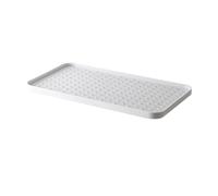 AUTSUPPL Plateau Égouttoir à Double Couche Plateau de Thé aux Fruits Rectangulaire Plastique Blanc L Taille pour Cuisine et Service de Fruits
