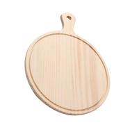AUTSUPPL Plateau Rond Bois Style Japonais pour Pizza Plateau de Service Robuste et Résistant Multifonction pour Restaurant et Maison Beige
