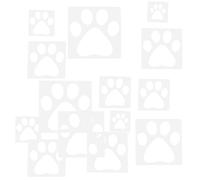 AUTSUPPL Pochoirs Réutilisables Empreintes de Pattes 14 Pcs en Plastique Léger, Modèles Ajourés pour Peinture Murale, Décoration Intérieure et Loisirs Créatifs, Gabarits pour Dessin