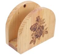 AUTSUPPL Porte-serviettes en Bois Jaune Vintage, Présentoir à Papier Mouchoir de Table, Organisateur Compact pour Restaurant, Café et Usage Domestique, Accessoire de Décoration Rustique