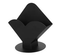 AUTSUPPL Porte-serviettes Noir Acier Inoxydable Résistant Support de Tissus Forme de Cœur Organisateur de Serviettes pour Maison Restaurant et Fête