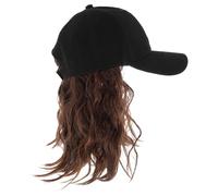 AUTSUPPL Postiche Synthétique Bobo Courte Bou pour Femmes, Bonnet Intégré Style Casquette de Baseball, Coiffure Chapeau Léger Marron Clair, pour Activités Extérieures et Fêtes