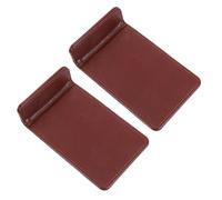 AUTSUPPL Presse-papiers multifonction 2 pièces 12 x 8 CM en cuir PU marron avec porte-stylo, pour bars, conférences et bureaux, prise de notes et reçus