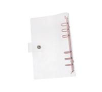 AUTSUPPL Protège-cahier Transparent PVC avec Bouton Pression Pochette Pratique pour Carnet Organiseur Mobiles pour Étudiants et Bureau