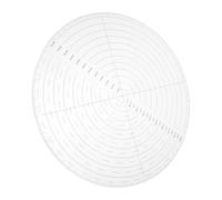 AUTSUPPL Règle Ronde en Acrylique 10 Pouces Marquages Clairs, Gabarit Multifonction pour Dessin et Patchwork, Outil Précis pour Couture et Modélisme