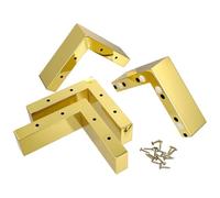 AUTSUPPL Rehausseur de Meubles en Fer Doré, Coussin de Pied pour Meubles de Maison, Stabilité Renforcée et Prévention du Basculement, pour Table et Bureau D'étude