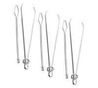 AUTSUPPL Serrage-câble en Acier Argenté 6pcs, Outil à Cordon de Sweat à Capuche, Accessoire Couture en Métal, Solution Facile pour Enfiler Les Élastiques, pour Usage Extérieur