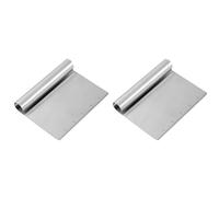 AUTSUPPL Set 2 Pièces Grattoir à Farine et Hachoir en Acier Inoxydable avec Échelle, Coupe Pâte Antidérapant Pâtisserie Cuisine et Cuisson