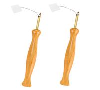 AUTSUPPL Set de Outils de Couture Bois Aiguilles Punch Needle Ergonomiques et Enfileurs pour Broderie Tricotage et Travaux Manuels DIY Accessoires Pratiques pour Couture et Tissage