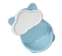 AUTSUPPL Siège de Bain Garçon Fille Anti-dérapant avec Support Dorsal et Coussin Confortable Siège de Bain pour Tout- Adapté Aux Bleu Brume avec Tapis Antidérapant et Range-accessoires