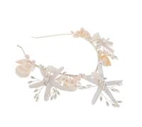 AUTSUPPL Silver Pearl Band groupe de style sirène accessoires de cheveux de plage Accessoires de cheveux costumés Couronne bandeau de mariée coiffes de mariage Métal plastique blanche