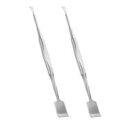AUTSUPPL Spatule Extractrice de Points Noirs en Acier Inoxydable 2pcs, Outil D'extraction des Pores Facile à Saisir, Portable pour Nettoyage Visage à Domicile Voyage