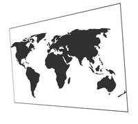AUTSUPPL Sticker Mural Carte Du Monde Design Élégant Décoration Murale Chambre et Salon Autocollant Amovible Vinyle pour Ambiance Artistique