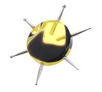 AUTSUPPL Stylo à Pointiller Nail Art Multifonction Poignée Acrylique Noir/jaune Outil à Points pour Ongles DIY Manucure Accessoires Dessin Mandala Poterie