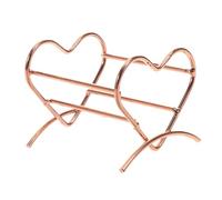 AUTSUPPL Support à Maquillage pour Œufs et Éponges en Métal Rose Doré, Séchoir Compact Multifonction de Cœur, Organisateur Cosmétique pour Salle de Bain et Coiffeuse