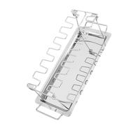 AUTSUPPL Support à Pilons de Poulet et Ailes en Acier Inoxydable 14 Emplacements avec Bac Récupérateur pour Four et Barbecue Extérieur, Grille à Rôtir Polyvalente, Facile à Nettoyer,
