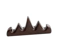 AUTSUPPL Support Pinceaux Calligraphie Chinoise en Bois Foncé Rétro Porte-plume Forme Montagne Stable pour Bureau et Maison Décoration Vintage et Accessoire Thé Élégant