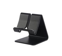 AUTSUPPL Support Smartphone Bureau Aluminium Noir Stable Découpe Câbles pour Appareils 3,5 à 10 Pouces Antidérapant