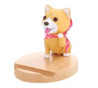 AUTSUPPL Support Téléphone Bois Forme Chien Mignon Support Décoratif pour Bureau et Maison Statuette Créative pour Smartphone