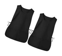 AUTSUPPL Tablier Chasuble Noir en Polyester avec Cordon Latéral Réglable et Design Style Gilet pour Salon de Coupe de Cheveux et Environnement de Travail, Usage Polyvalent pour Hommes et