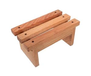 AUTSUPPL Tabouret Bois Massif Mini Marchepied Antidérapant en Chêne Rouge sans Vernis, Tabouret pour Tout-Petit Polyvalent Intérieur et Support Plante, Maison et Bureau, 1 Pièce