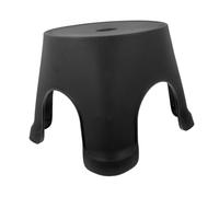 AUTSUPPL Tabouret Pied Antidérapant Plastique pour Salle de Bain et Toilettes Marchepied Solide et Léger Tabouret Empilable Polyvalent pour Garçon Fille et Adultes Modèle Noir Large