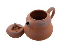 AUTSUPPL Théière Chinoise Rétro avec Infuseur, Terre Cuite Brute, 90ml, Forme Calebasse, pour Décor de Maison et de Chambre, Bouilloire à Thé