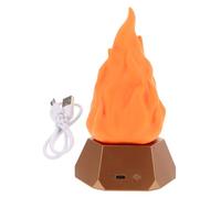 AUTSUPPL Veilleuse LED Sans Flamme : Bougie USB Avec Flamme Vacillante, Lampe De Cheminée Factice À 3 Modes Rechargeable Pour Appartement, Terrasse, Décorations De En Extérieur