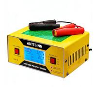 AUTTGINN Chargeur de batterie de voiture 6/8/12/14/16/24 V, 0 à 10 A, intelligent, réglable, avec serre-câbles, maintien de la batterie pour golf, automobile, RV, 8 V