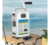 AUTUMFLATGAO Générateur Manuel à Manivelle, Generateur Electrique Portable 27000mah, Chargeur d'alimentation De Secours, éclairage LED, Générateur De Manivelle 160W pour Maison Et L'extérieur,220V