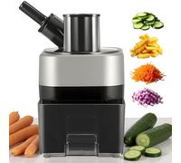 AUTUMFLATGAO Rapeuse Legume Electrique 4 en 1, Coupe Légumes, Coupe Frites, Hachoir à Légumes pour Trancher, Déchiqueter, Couper en Dés Et Refendre, pour Usage Commercial Et Domestique