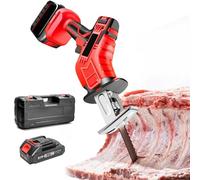 AUTUMFLATGAO Scie à Os électrique avec Batterie, Lame De Scie en Acier Inoxydable 0-3000Tr/Min, éclairage LED, Scie Alternative sans Fil pour Bois, Arbres, Métal, Coupe De Tuyaux en PVC