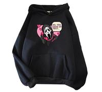 Autumn and Winter Halloween Hoodie No You Hang Up Scream Hiver Unisexe Pull Printemps Automne Sweatshirt Vintage Harajuku Top(S-3XL)(1,3XL)