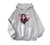 Autumn and Winter Halloween Hoodie No You Hang Up Scream Hiver Unisexe Pull Printemps Automne Sweatshirt Vintage Harajuku Top(S-3XL)(3,XXL)