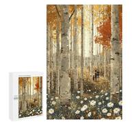 Autumn Birch Forest Walk Puzzle 1000 Pièces Educa Jouet en Bois Cadeau Unique Décoration Intérieure Jeu Éducatif Challenge Toy Adultes Et Enfants À Partir De 14 Ans 1000 PCS