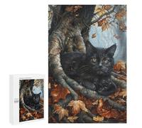 Autumn Black Cat Art Print-1 Puzzle 1000 Pièces Educa Jouet en Bois Cadeau Unique Décoration Intérieure Jeu Éducatif Challenge Toy Adultes Et Enfants À Partir De 14 Ans 1000 PCS