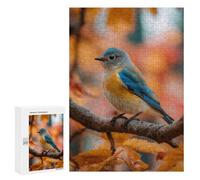 Autumn Bluebird Perch Puzzle 1000 Pièces Educa Jouet en Bois Cadeau Unique Décoration Intérieure Jeu Éducatif Challenge Toy Adultes Et Enfants À Partir De 14 Ans 300 PCS