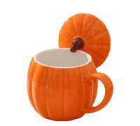 Autumn Ceramic Pumpkin Mug | 410ml Snug Fall Pumpkin Cup With Lid Handle | Snug Fall Pumpkin Coffee Mug For Hot And Cold Drinks Thanksgiving Birthday Friends Women Men Autumn Harvest Party Holiday